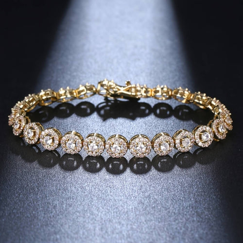 Elegant Diamond Cluster Bracelet