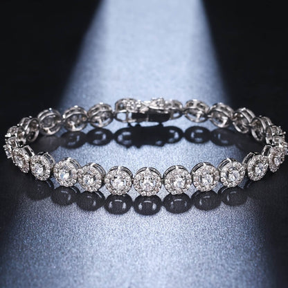 Elegant Diamond Cluster Bracelet