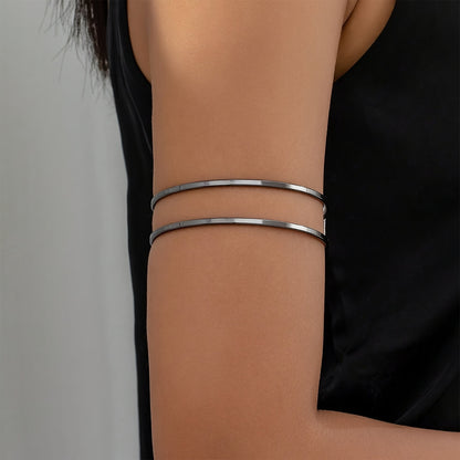 Elegant Dual Band Open Cuff Bracelet