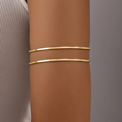 Elegant Dual Band Open Cuff Bracelet