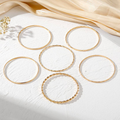 Elegant Gold Bangle Bracelet Set