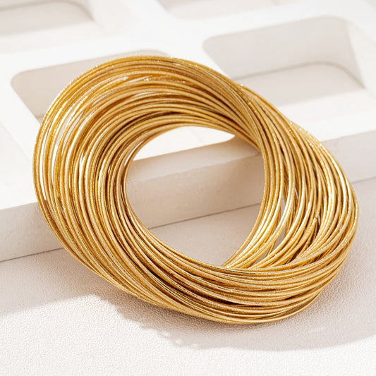 Elegant Gold Coil Bangles