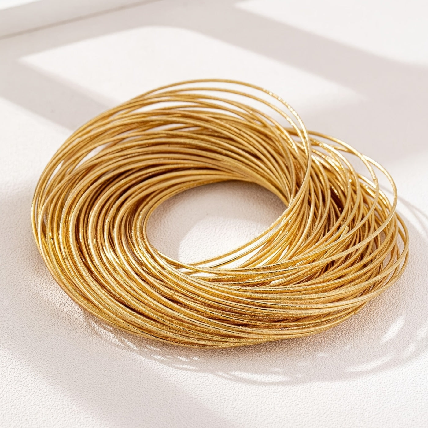 Elegant Gold Coil Bangles