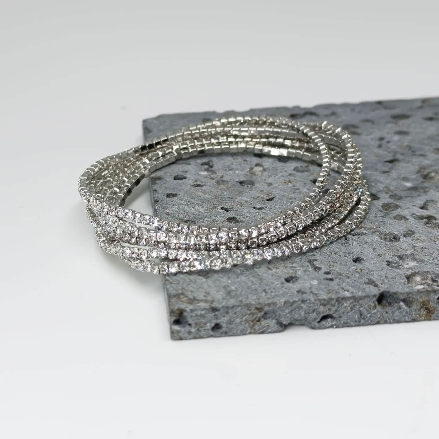 Elegant Gold Crystal Bracelet Stack