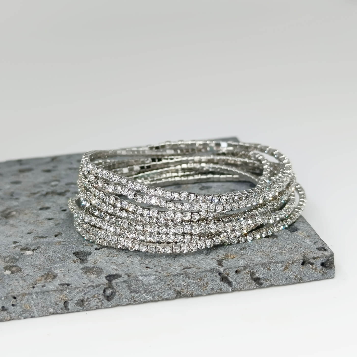 Elegant Gold Crystal Bracelet Stack