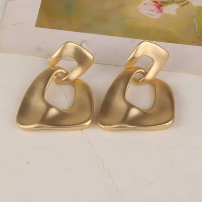 Elegant Gold Statement Drop Earrings