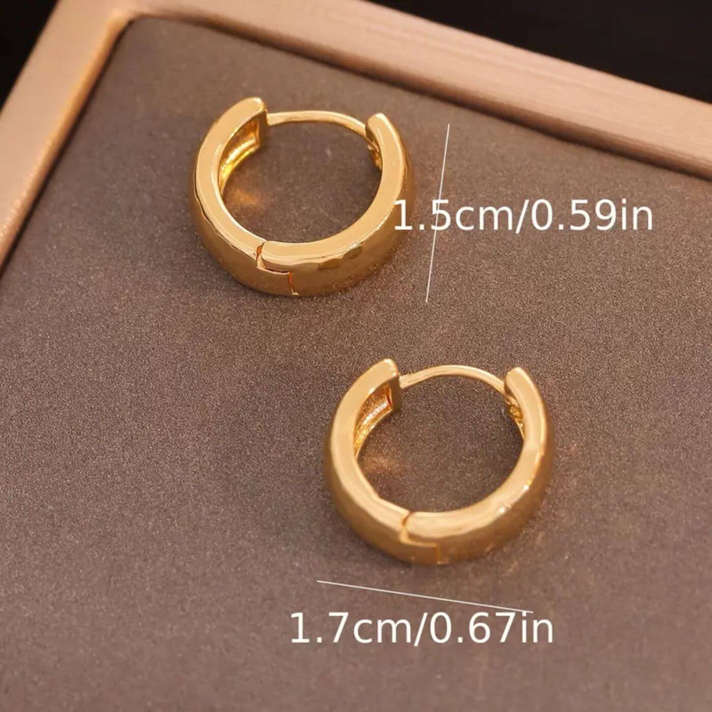 Elegant Gold Wide Hoop Earrings