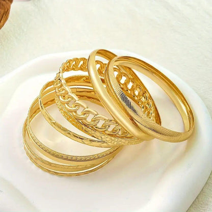 Elegant Layered Bangle Bracelet Set