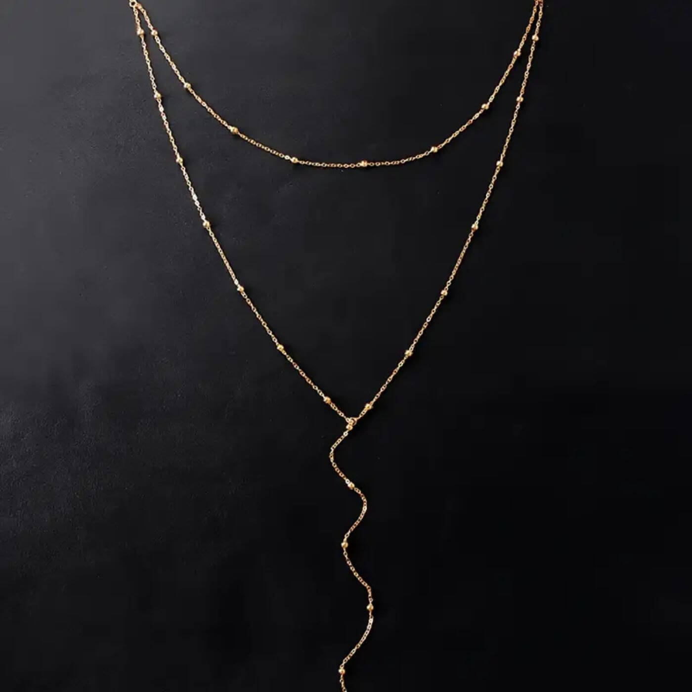 Elegant Layered Y-Chain Necklace