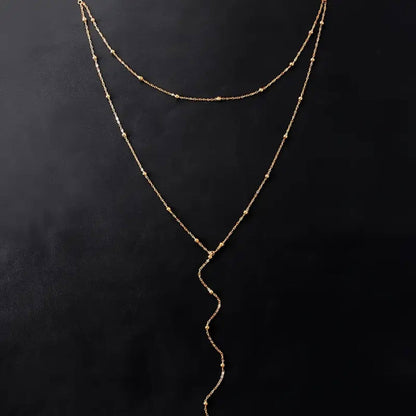 Elegant Layered Y-Chain Necklace