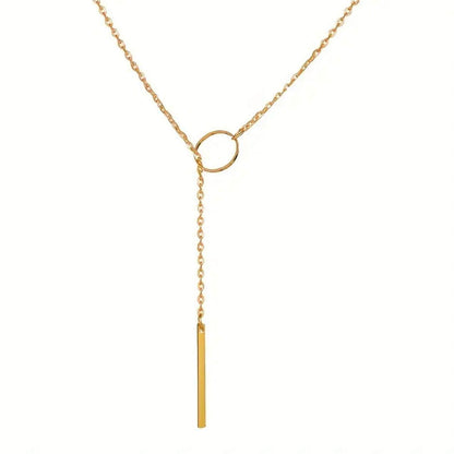 Elegant Minimalist Bar Drop Necklace