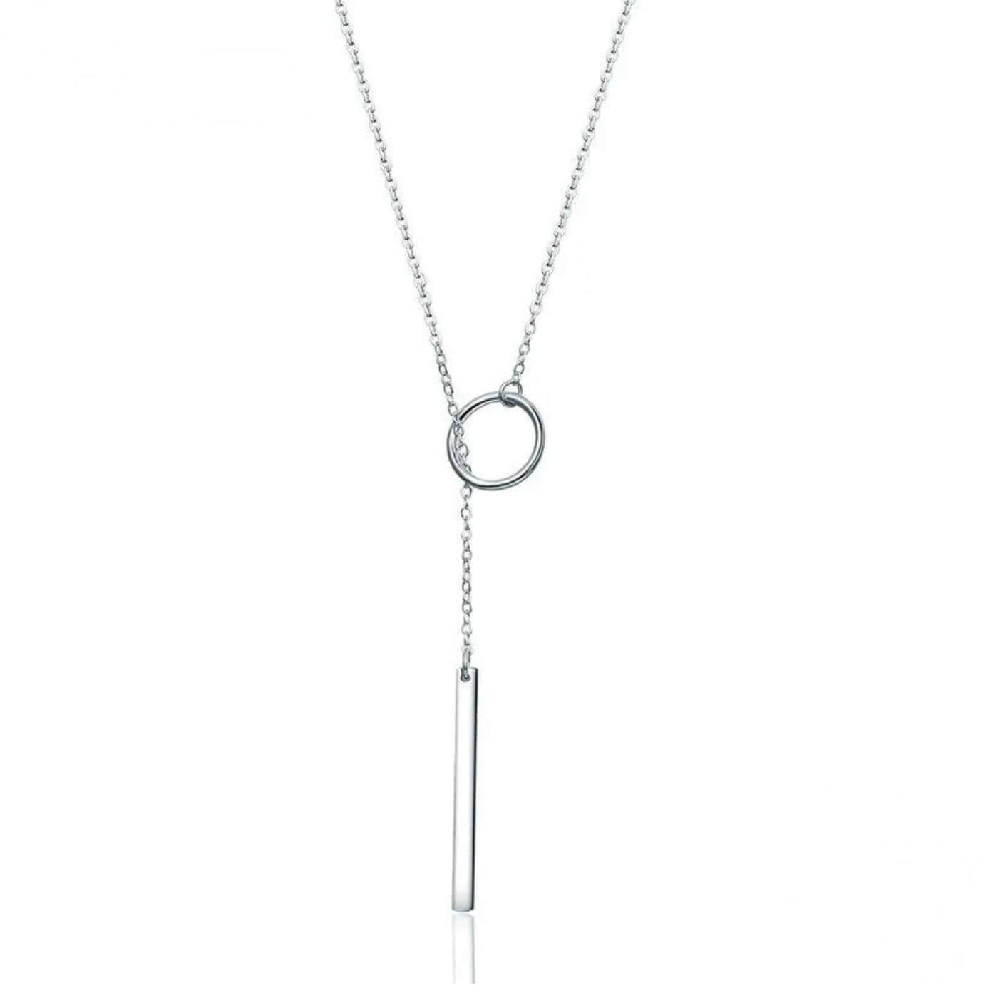 Elegant Minimalist Bar Drop Necklace