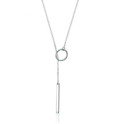 Elegant Minimalist Bar Drop Necklace