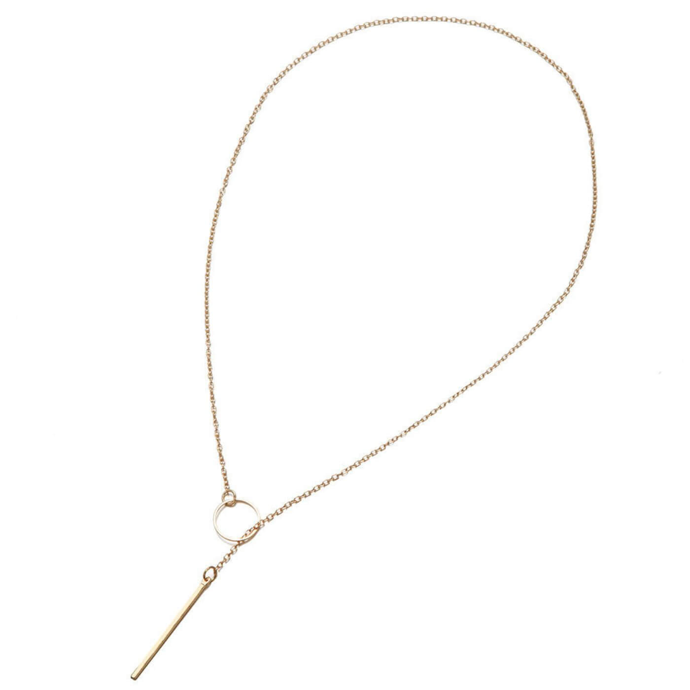 Elegant Minimalist Bar Drop Necklace