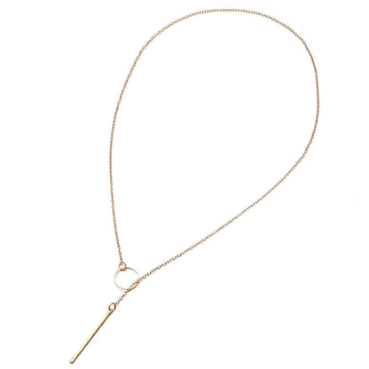 Elegant Minimalist Bar Drop Necklace