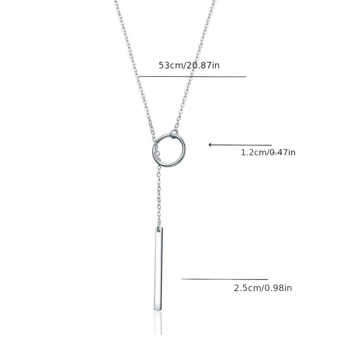 Elegant Minimalist Bar Drop Necklace