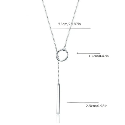 Elegant Minimalist Bar Drop Necklace