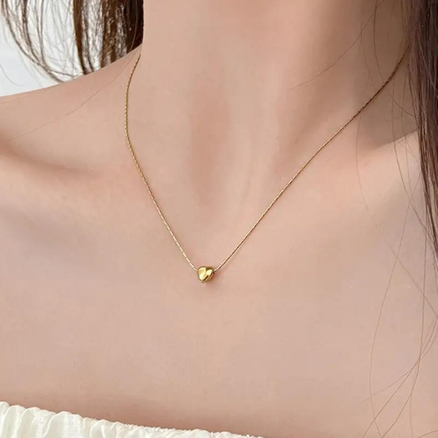 Elegant Minimalist Heart Charm Necklace