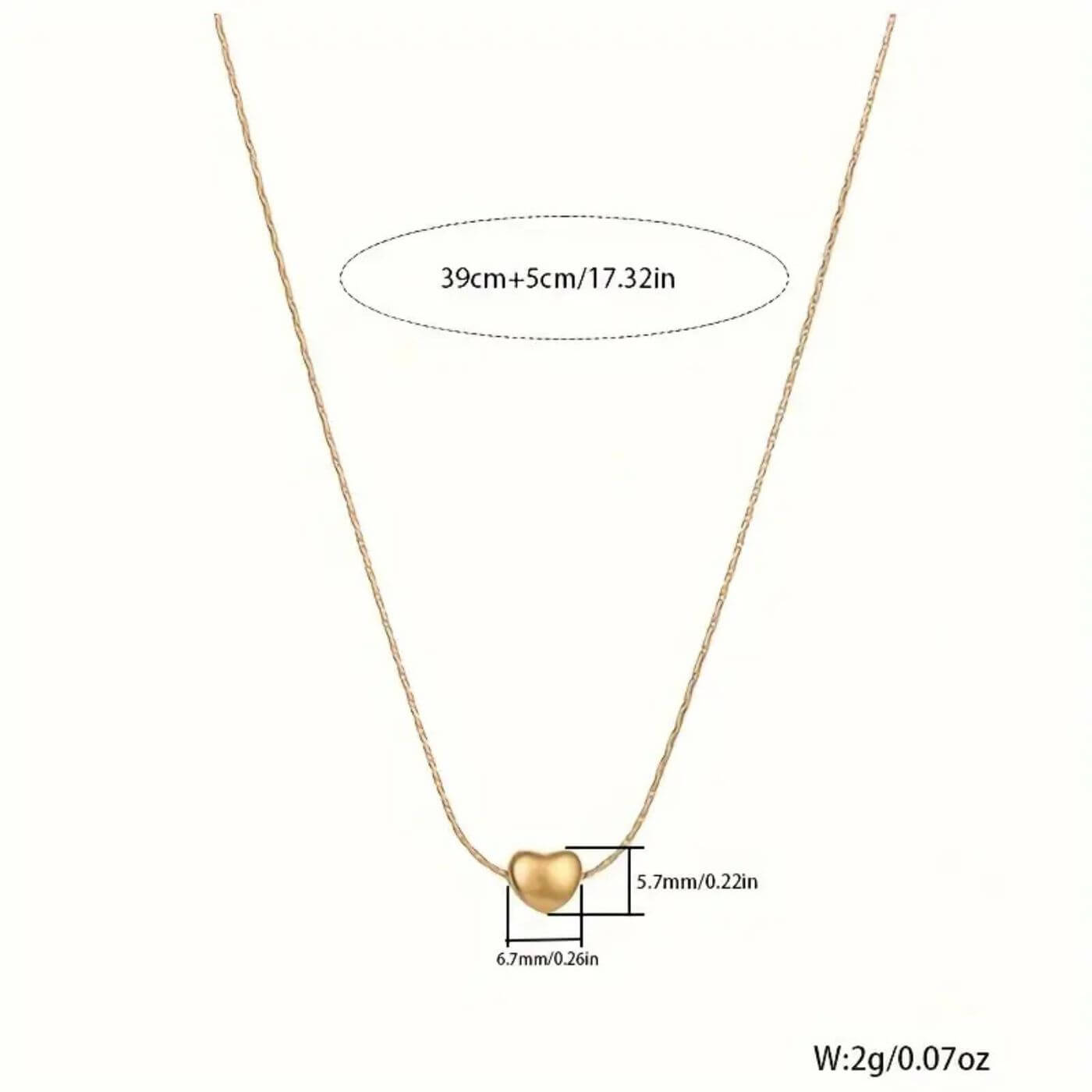 Elegant Minimalist Heart Charm Necklace