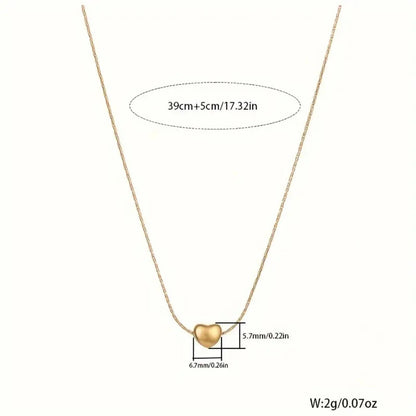 Elegant Minimalist Heart Charm Necklace