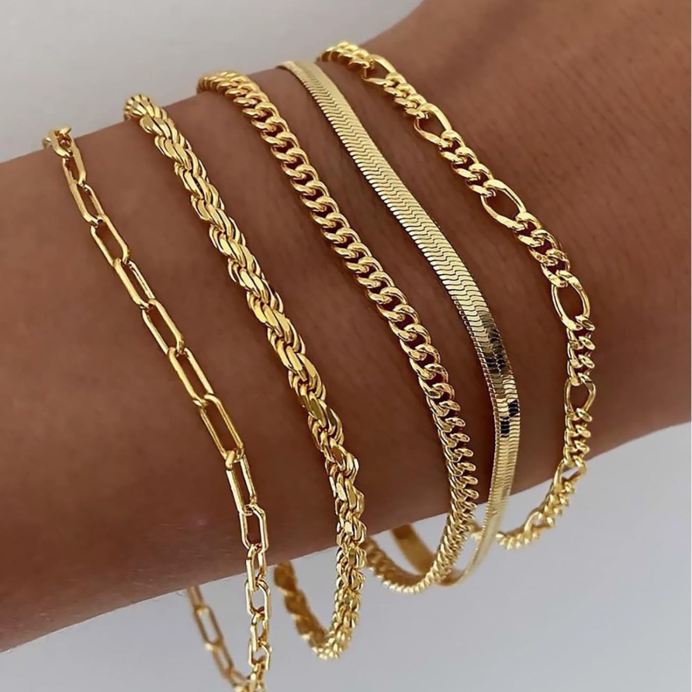 Elegant Multi-Link Bracelet Set