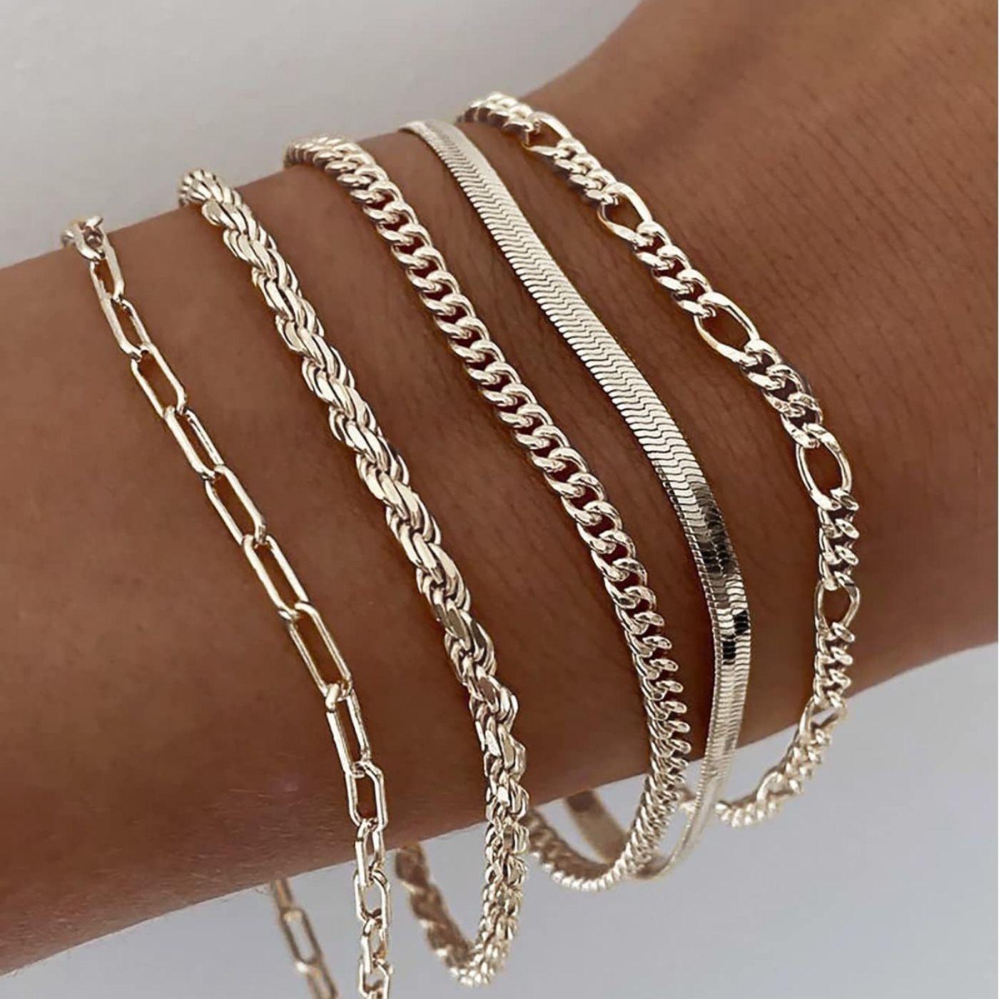Elegant Multi-Link Bracelet Set