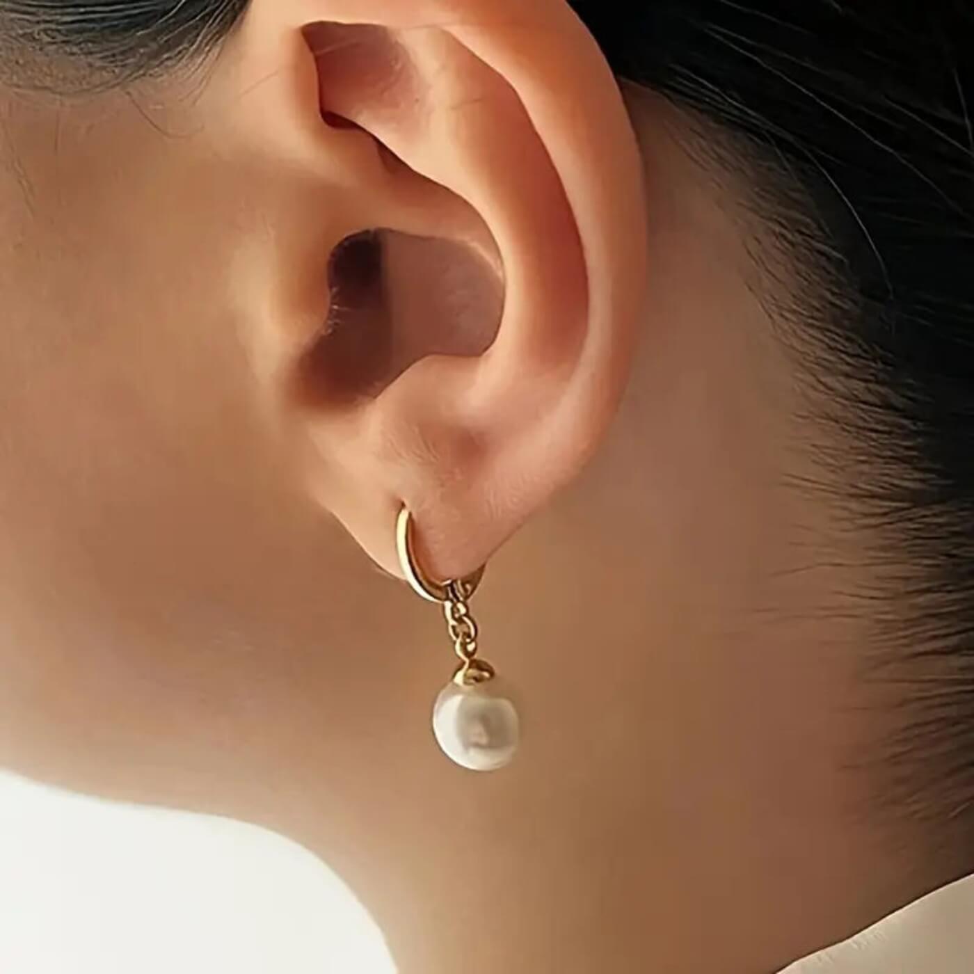 Elegant Pearl Gold Jewelry Set