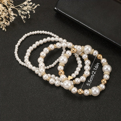 Elegant Pearl Harmony Bracelet Set