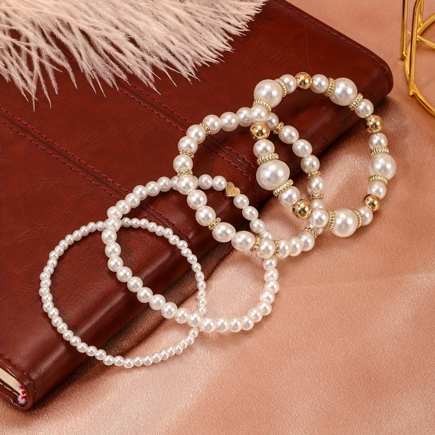 Elegant Pearl Harmony Bracelet Set