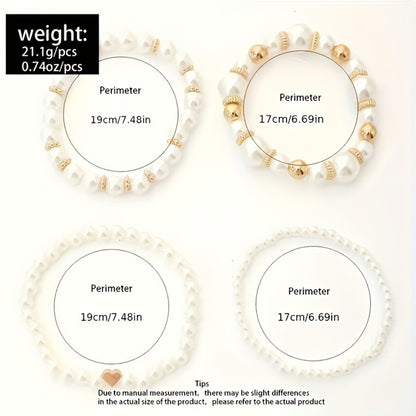 Elegant Pearl Harmony Bracelet Set
