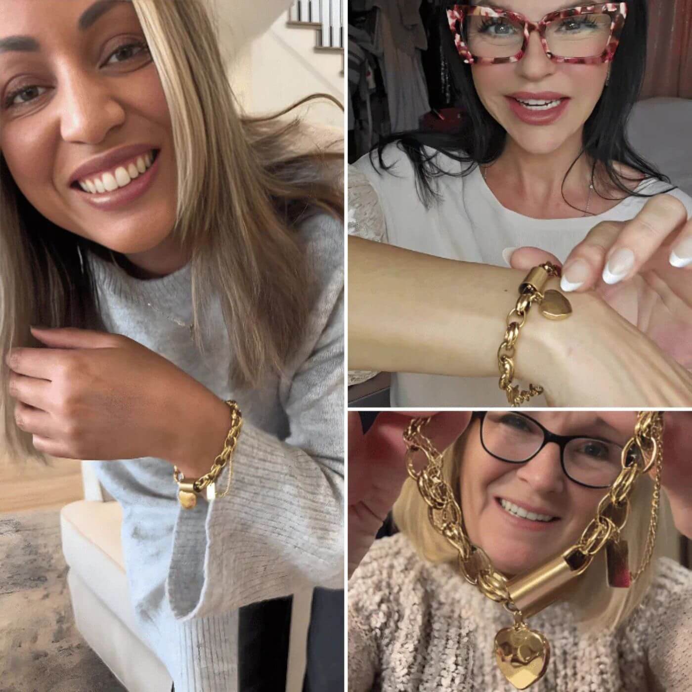 Elegant Pearl Heart Charm Bracelet