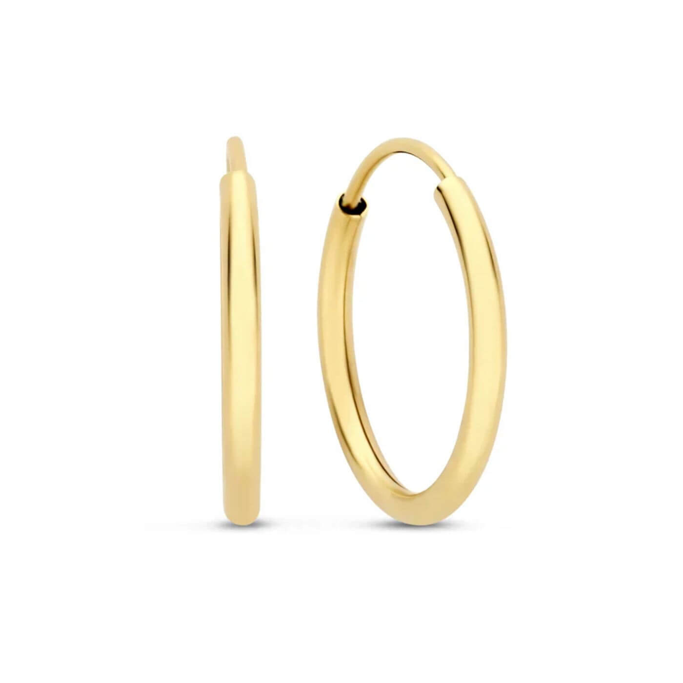 Elegant Polished Gold Hoop Earrings