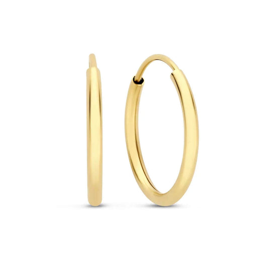 Elegant Polished Gold Hoop Earrings
