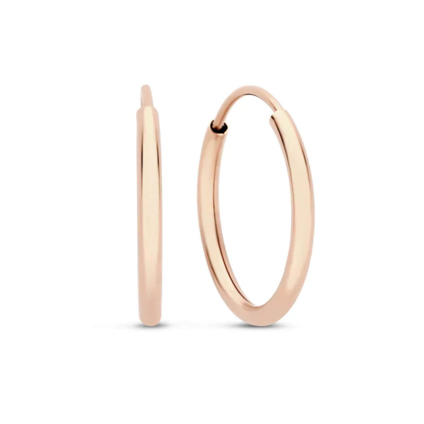 Elegant Polished Gold Hoop Earrings
