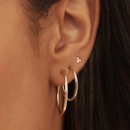 Elegant Polished Gold Hoop Earrings