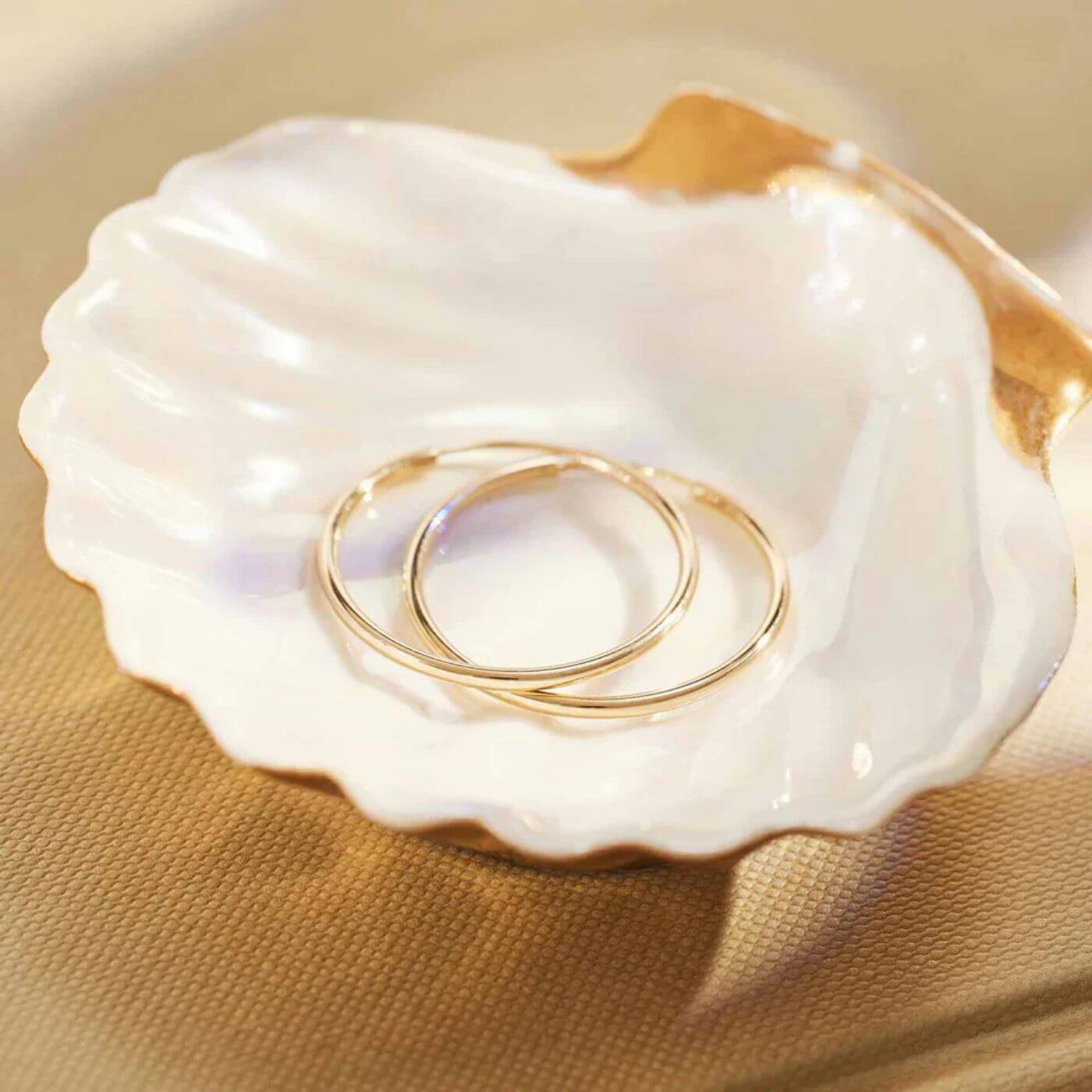 Elegant Polished Gold Hoop Earrings