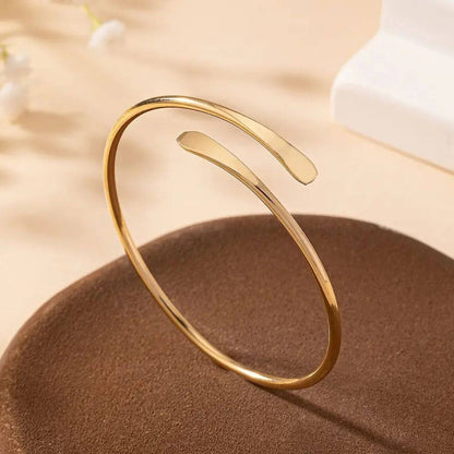 Elegant Slim Gold Metal Bracelet