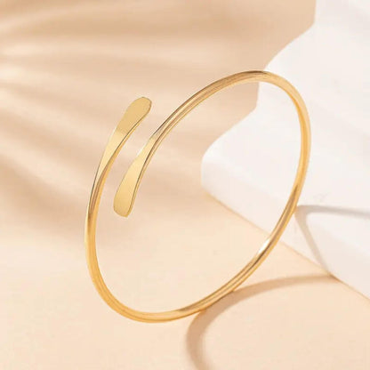 Elegant Slim Gold Metal Bracelet