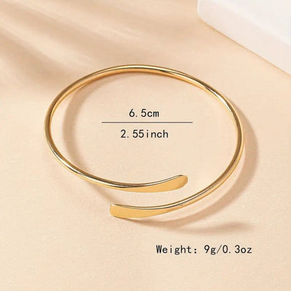 Elegant Slim Gold Metal Bracelet