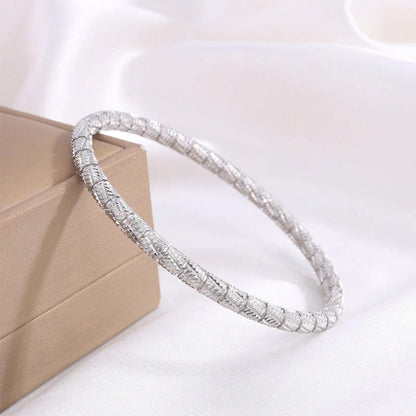 Elegant Textured Bead Bangle Bracelet