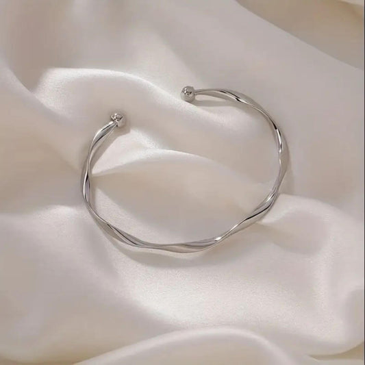 Elegant Twisted Open Cuff Bracelet
