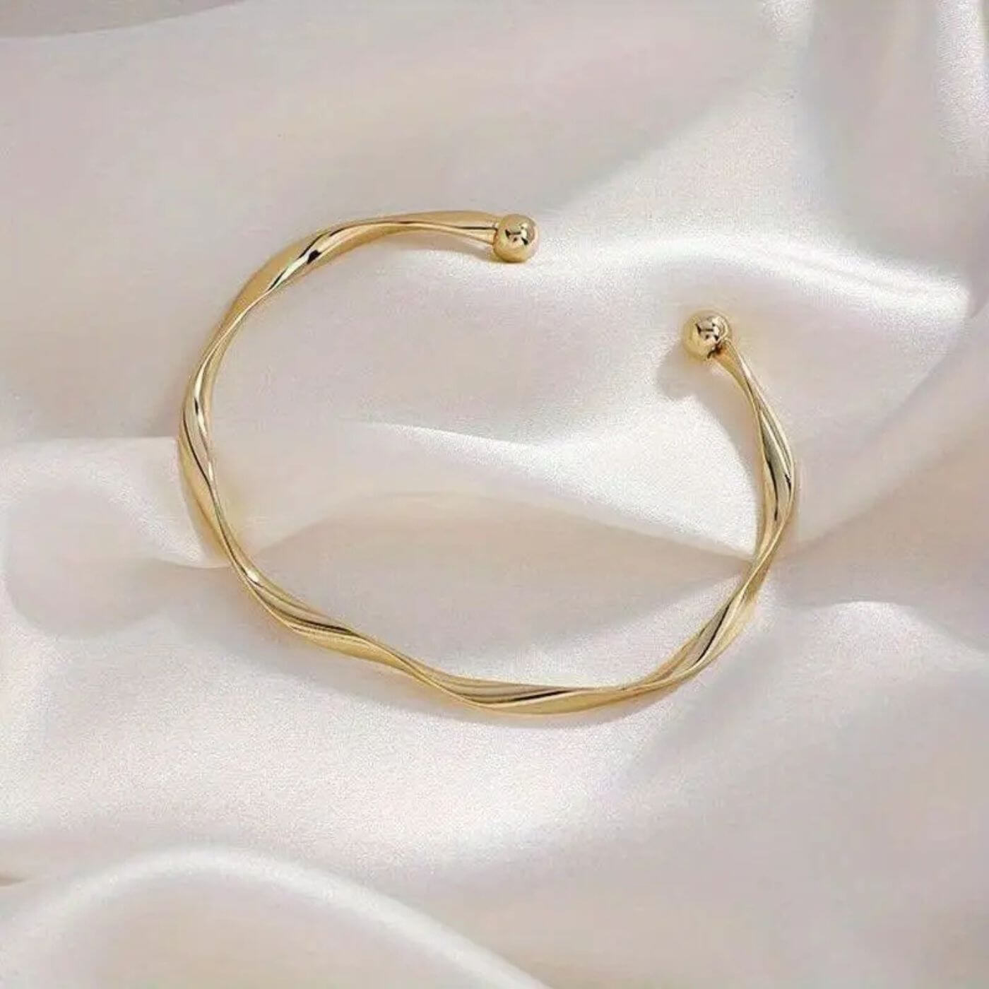 Elegant Twisted Open Cuff Bracelet