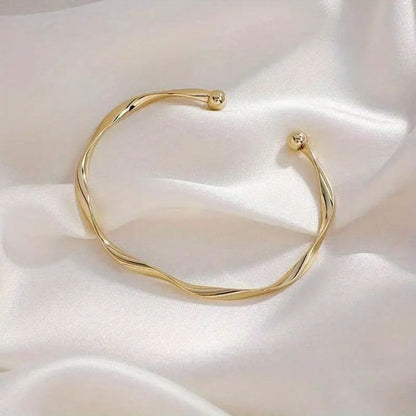 Elegant Twisted Open Cuff Bracelet