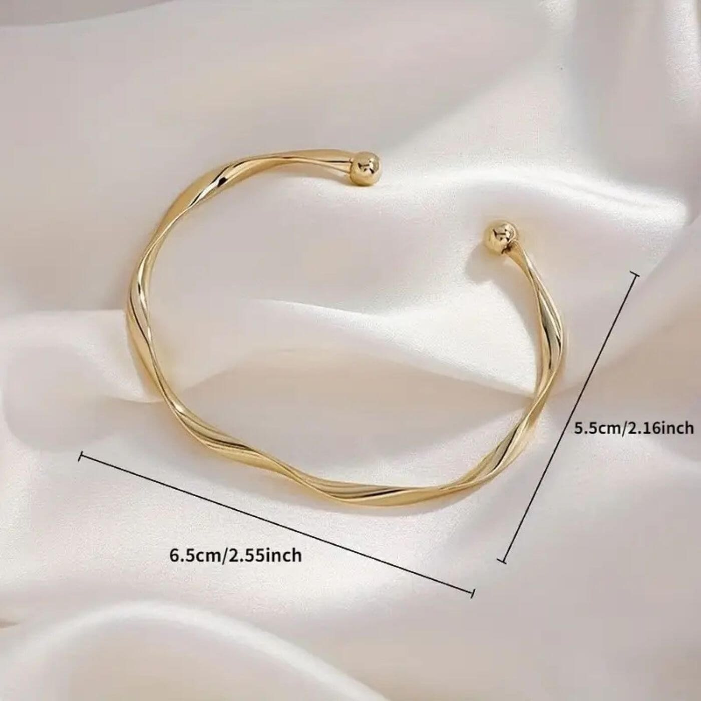 Elegant Twisted Open Cuff Bracelet