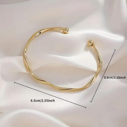 Elegant Twisted Open Cuff Bracelet