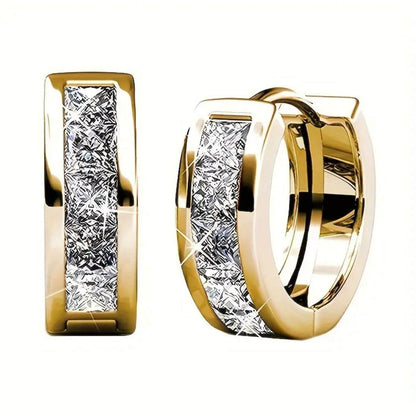 Elegant Zircon Square Edge Earrings