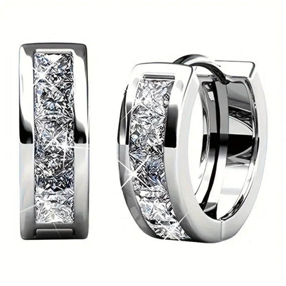 Elegant Zircon Square Edge Earrings