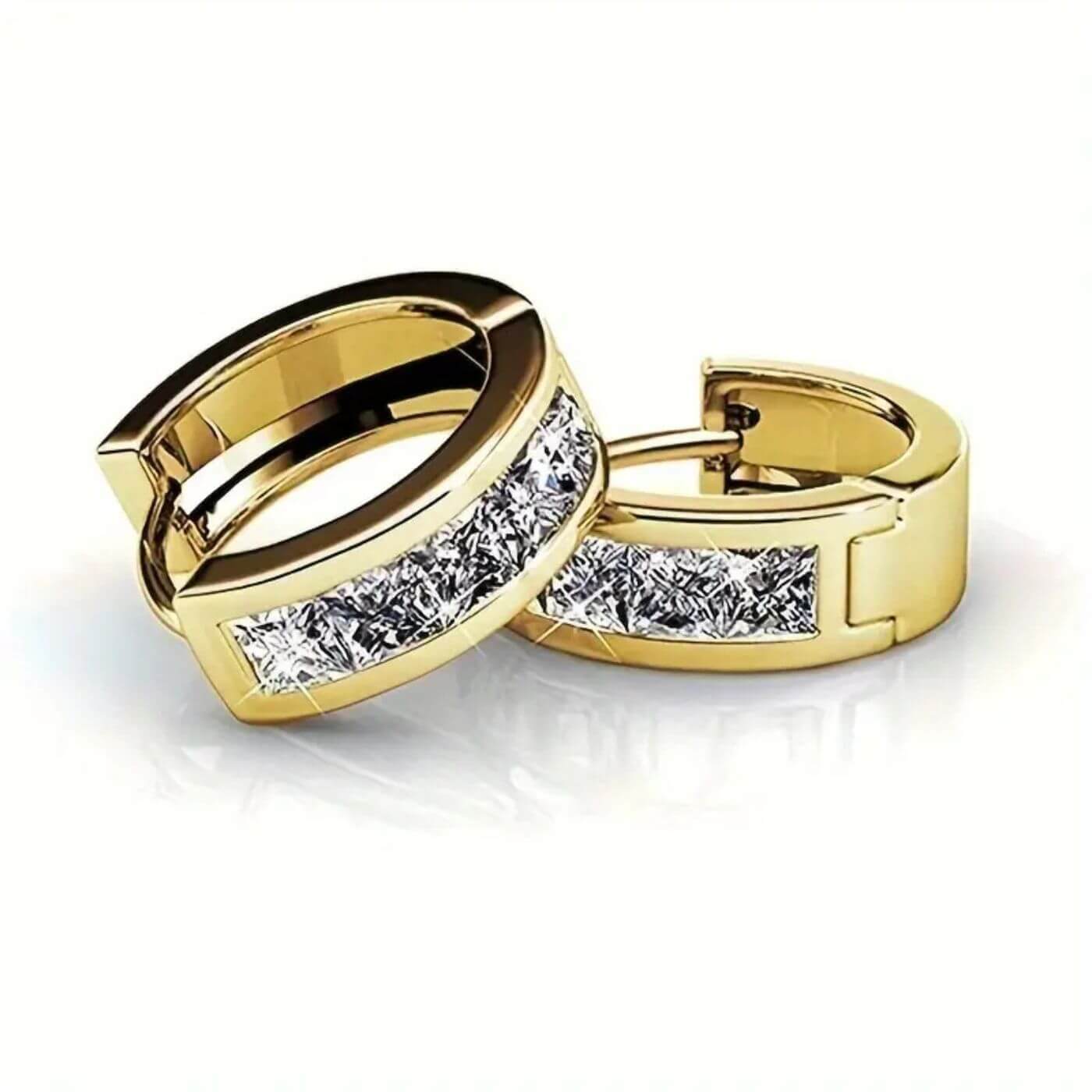 Elegant Zircon Square Edge Earrings