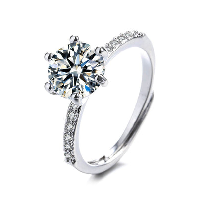 Elegant Zirconia Paved Adjustable Ring