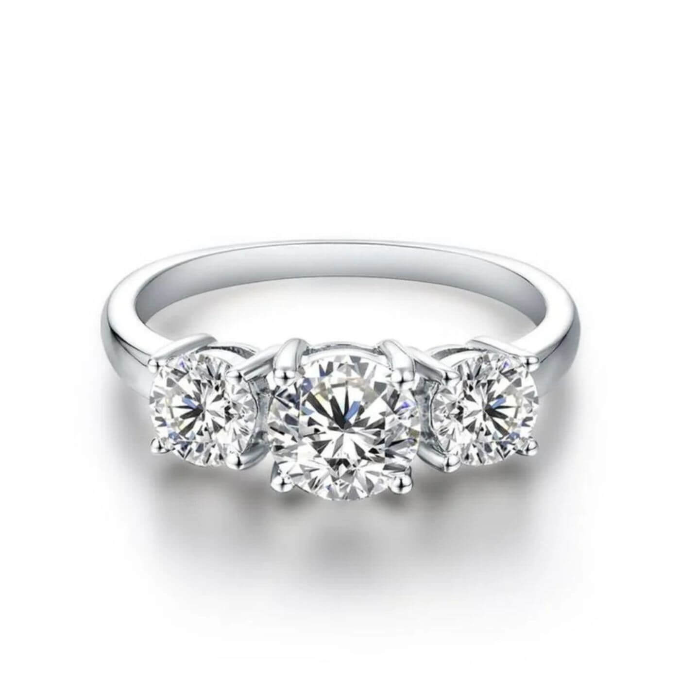 Elegant Zirconia Trilogy Ring